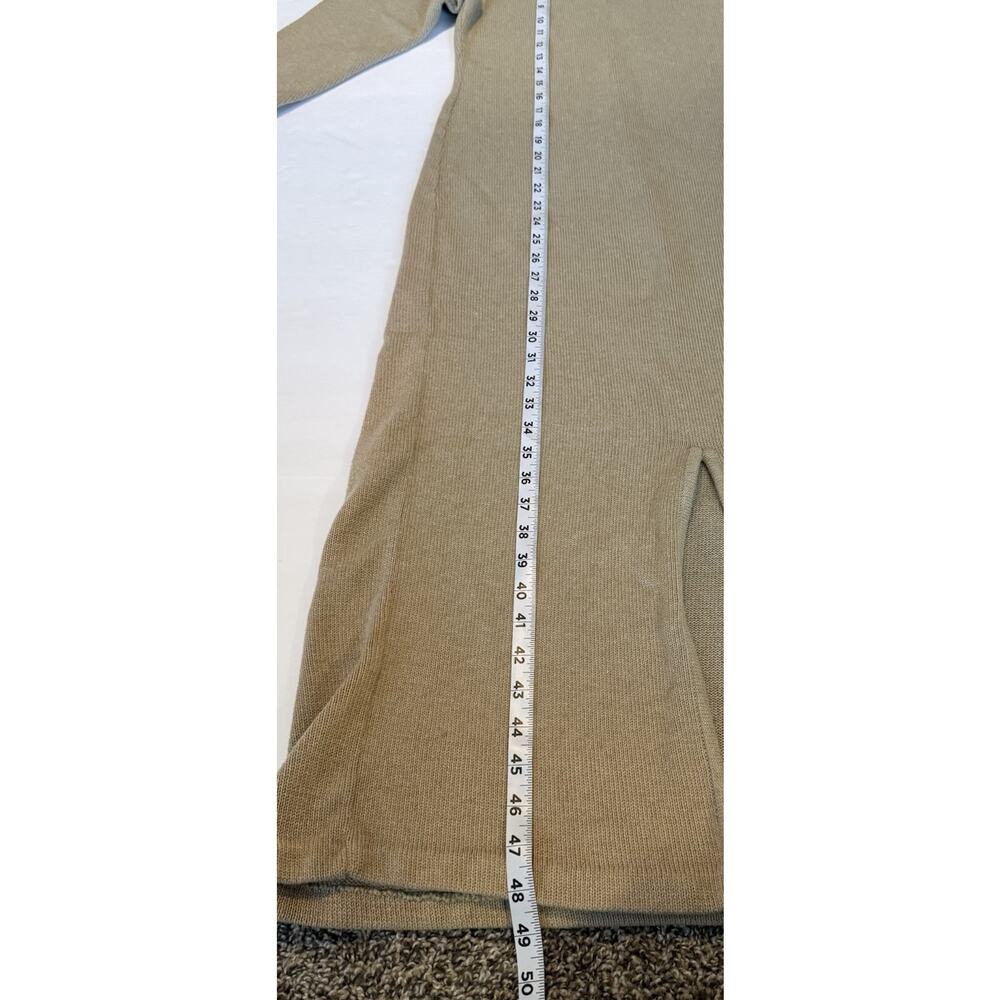 Peruvian Connection Maxi Dress Women’s Small Tan 100% Cotton Heavy Knit Cozy EUC - Picture 9 of 11